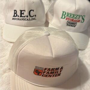 White Trucker Hats with Logos